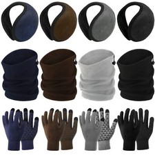 12 Pieces Ski Warm Set, Winter Scarf, Anti Slip Gloves, Winter Outdoor Earmuffs