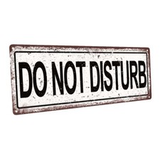 Do Not Disturb Metal Sign; Wall Decor for Home and Office