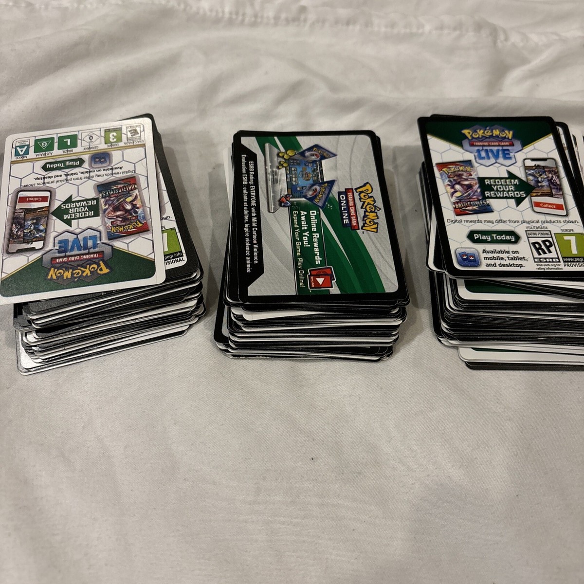 162 Pokémon redeem cards mixed