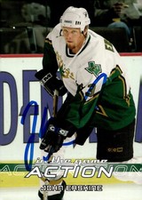 John Erskine - Signed 2003-04 In The Game Action Card #146