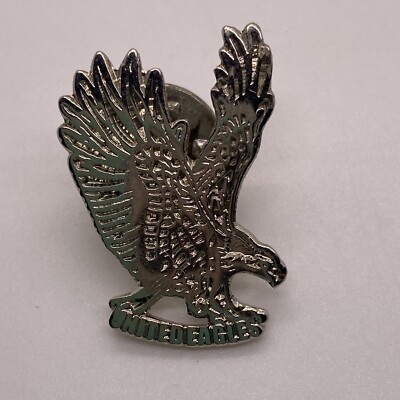 United Eagles Silver - Tone Hat Pin Tie Tack Brooch Spread Wings  United Eagles 