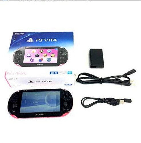 SONY PlayStation PS Vita PCH-2000 ZA15 Pink Black Console Wi-Fi model Rare  JP