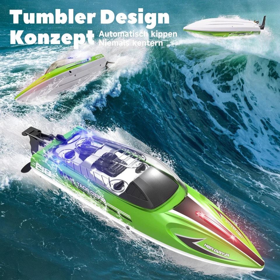 RC-Boot Ferngesteuertes Boot ab 6 8 Jahre Kinder Erwachsene, RC Boot 28 KM/H - Bild 4 von 4