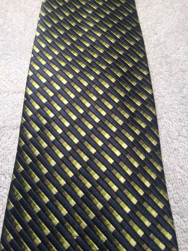 STANLEY BLACKER MENS TIE NAVY BLUE AND GREEN 4 X 59 - Image 3 of 4