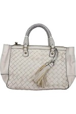 Patricia Nash Discovery Woven Leather Cortona Tote White B