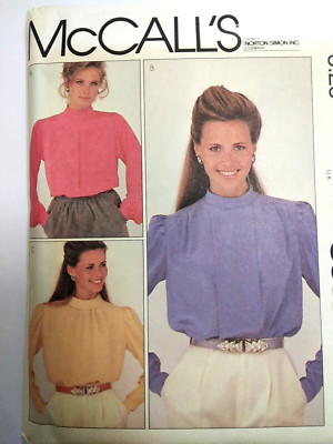 Blouse Top Shirt 12 McCalls 8315 Sewing Pattern UC VTG Dressy Pullover Pleated