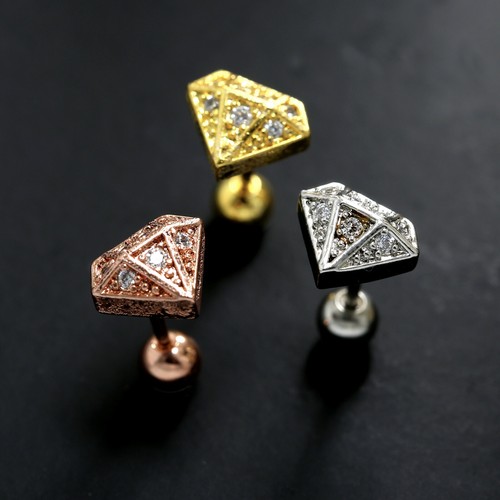 Gem Crystal Ear Cartilage Helix Ring Bar Stud Ear Cuff Climber Piercing Earring - Picture 2 of 268