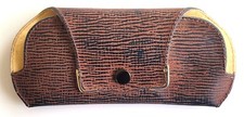 VINTAGE RARE EYE TO EYE SUN/EYEGLASS LEATHER CASE, ONLY HANDMADE IN ITALY