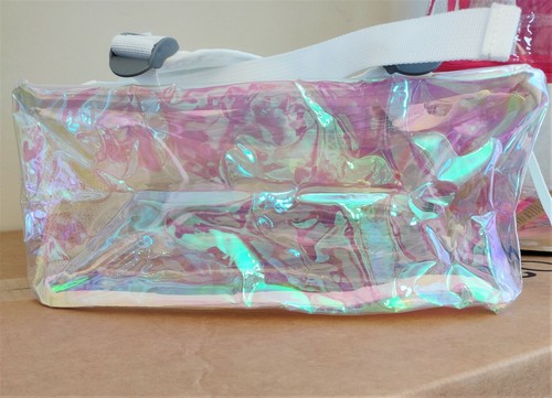 Dickies Backpack Clear Shocking Pink Student School Stadium Concerts - Picture 10 of 17