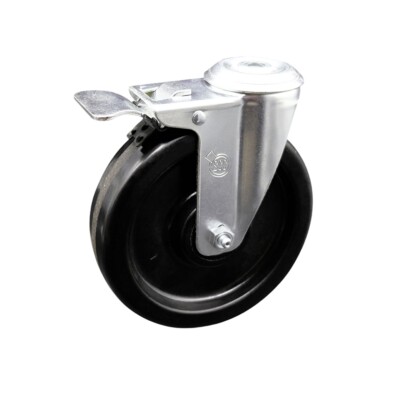 6 Inch Phenolic Wheel Bolt Hole Caster with Total Lock Brake Service Caster