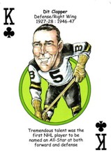 Dit Clapper Boston Bruins Hockey Heros Caricature Playing Card