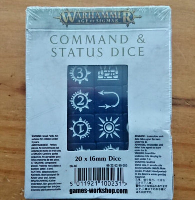 Games Workshop 86-80 Warhammer Age of Sigma Command & Status 20 Würfel Set NEU