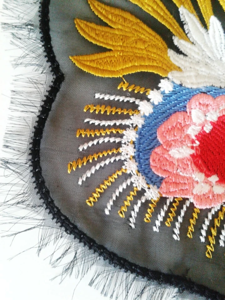 Sacred Heart Milagro Big Handmade Embroidered Patch - Image 3 of 4