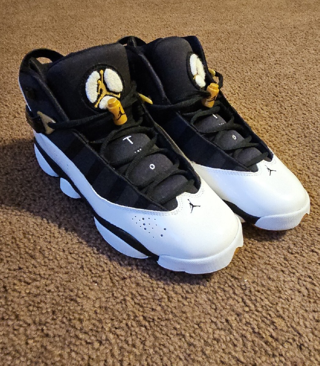 L👀K! Jordan 6 Rings 322992012 Black White Gym Black Size8.5 Mens Sneakers  Shoes | eBay