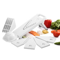 Nicer Slicer Plus Vegetable Fruit Peeler Dicer Cutter Chopper Kit With 5 Blades Nicer Slicer Plus Vegetable Fruit Peeler Dicer Cutter Chopper Kit With 5 Blades