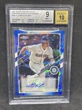2021 Topps Chrome Update Sapphire Jarred Kelenic RC Rookie BGS 9 10 AUTO