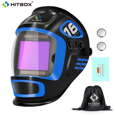 HITBOX Profi Vollautomatik Schweißhelm Vollautomatik Schweißmaske Schweißschild