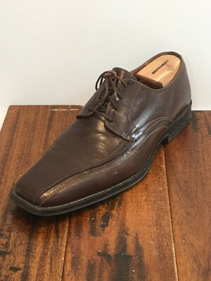 Johnston & Murphy Mens 13 Brown Leather Bicycle Toe Derby Lace Up Dress Shoes Size 11 M Johnston & Murphy Mens Shuler Brown Leather  main image 4
