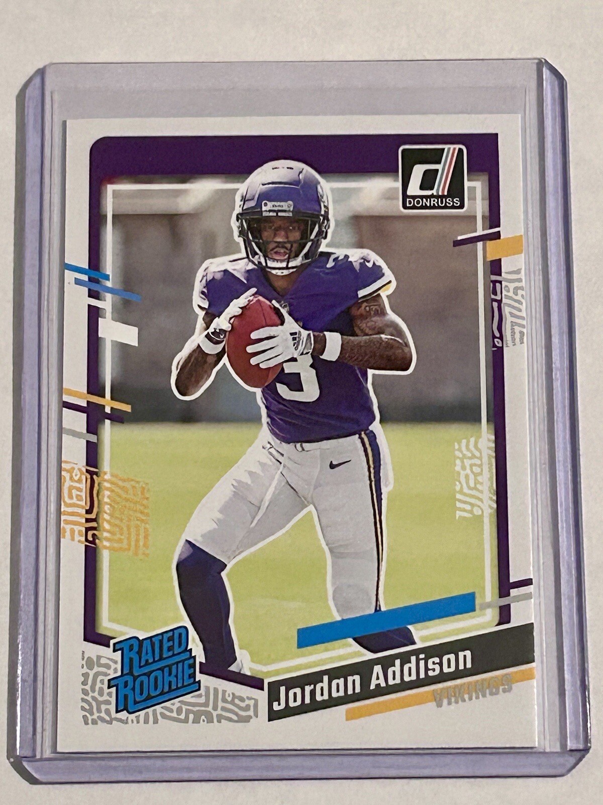 Jordan Addison Rated Rookie #368 Panini 2023-24 Donruss Vikings Football thumbnail 4