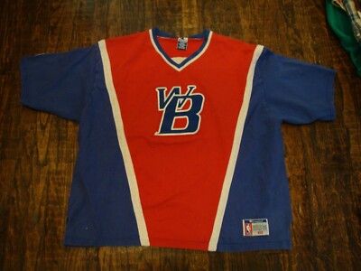 Vintage 90s Washington Bullets CHAMPION Shooting Shirt Warm Up NBA Jersey  2XL