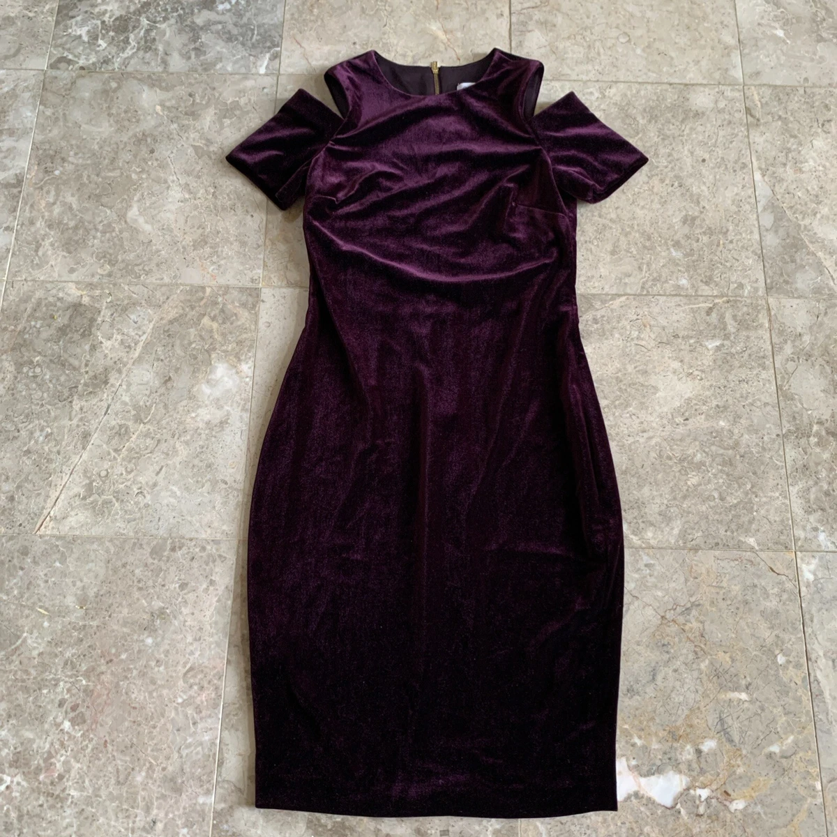 calvin klein burgundy velvet dress Purple Dresses for Women for sale 6 (S) 24seven Comfort Apparel Petite Color:Multicolor_2 Punctuate your natural style