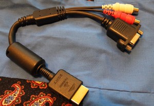 Genuine-Sony-Playstation-2-PS2-Linux-VGA-Cable-Hard-to-find