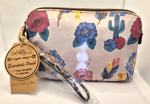 Catchfly Studio Women's Essentials Pouch/Wristlet-Floral/Animal Print - NWT
