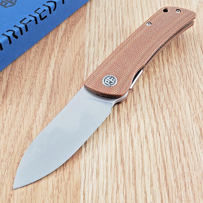 Petrified Fish Flavorist Folding Knife 3.13'' K110 Steel Blade Micarta Handle
