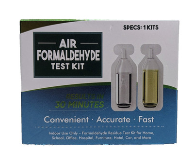 At Home Air Formaldehyde Self Test Kit W/Results in 30 Minutes For Indoor Use