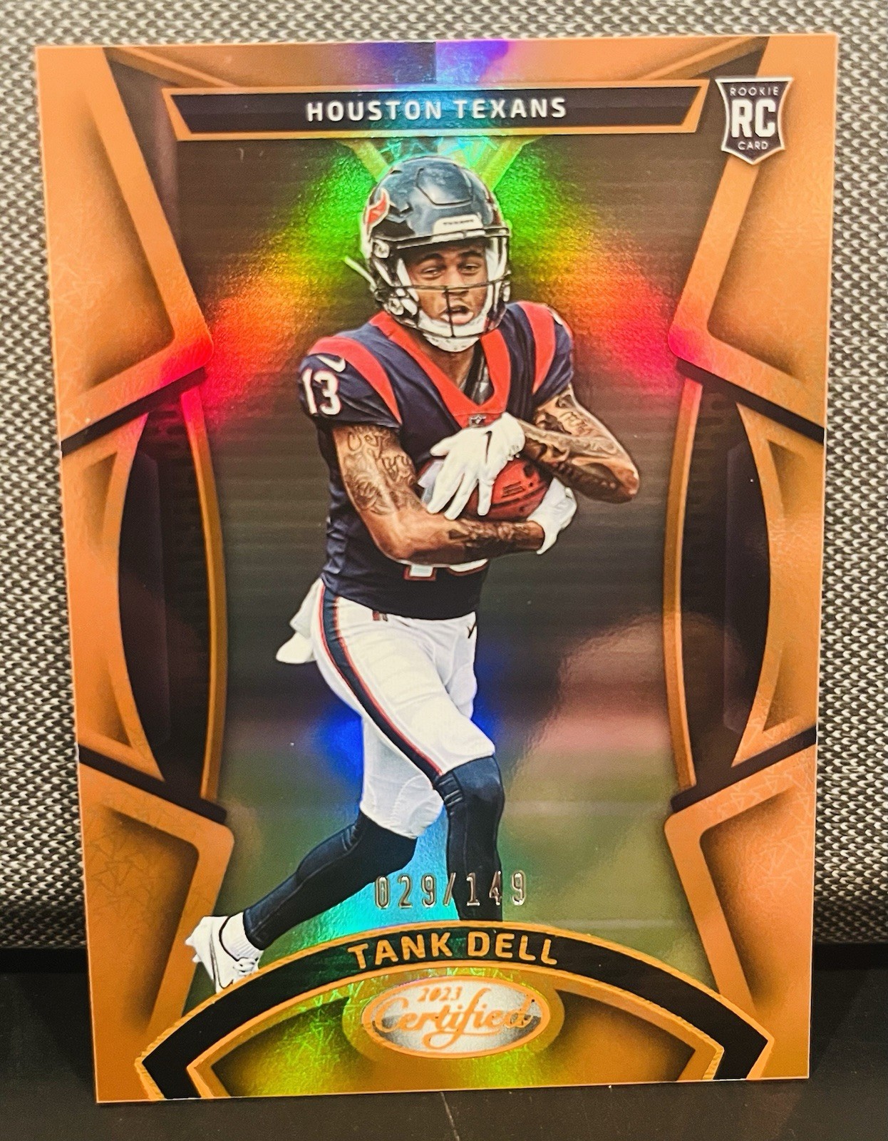 2023 Panini Certified - Rookies Tank Dell #119 Mirror Orange #029/149 (RC)