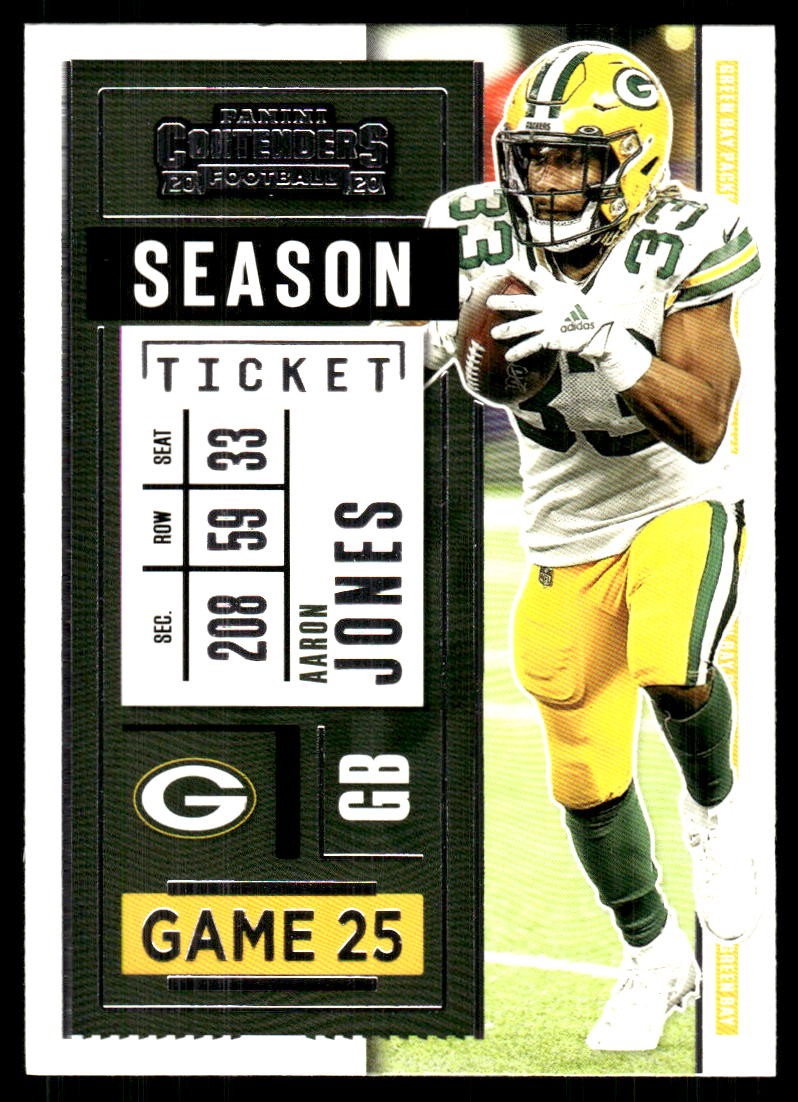 Aaron Jones 2020 Panini Contenders #65 Packers FREE SHIPPING StackedPacks