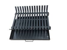 Feuerrost mit Aschekasten Kaminrost Kamineinsatz Ofenrost gebogen 51 x 36 cm