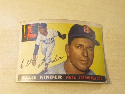 1955 TOPPS ELLIS KINDER #115 BOSTON RED SOX LOW GRADE PLEASE READ DESCRIPTION