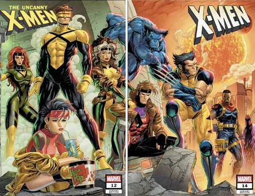 (2 Pack) Uncanny X-Men #12 & X-Men #14 Tyler Kirkham Connecting Cover Set 2025