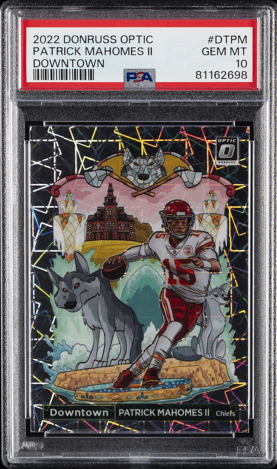 2022 PANINI DONRUSS OPTIC DOWNTOWN #DTPM PATRICK MAHOMES II PSA 10
