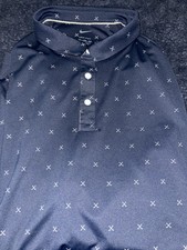 Nike Golf Tour Dri Fit Clubs Vapor Polo Shirt XXL Navy Blue