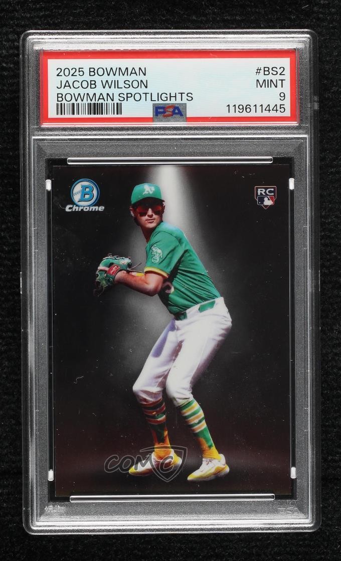 2025 Bowman Bowman Spotlights Jacob Wilson #BS-2 PSA 9 MINT tw0