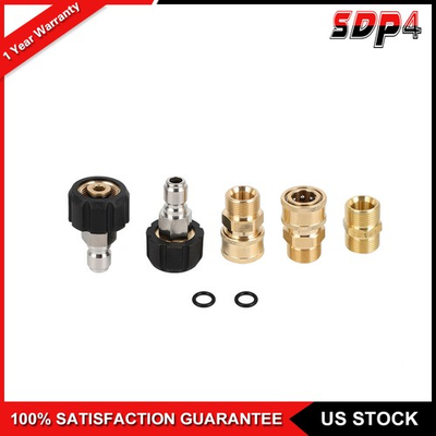 #ad 5 Pcs 5000 PSI Pressure Washer Adapter Set For Pressure Washers Hose and Guns $22.69