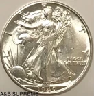 1940 S Walking Liberty Half Dollar From OBW Roll Brilliant Bu+ Unc 90% Silver
