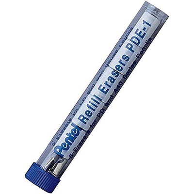 Pentel Refill Eraser For AL, AX and PD Series Pencils 5 Pcs/Tube, Box of 12