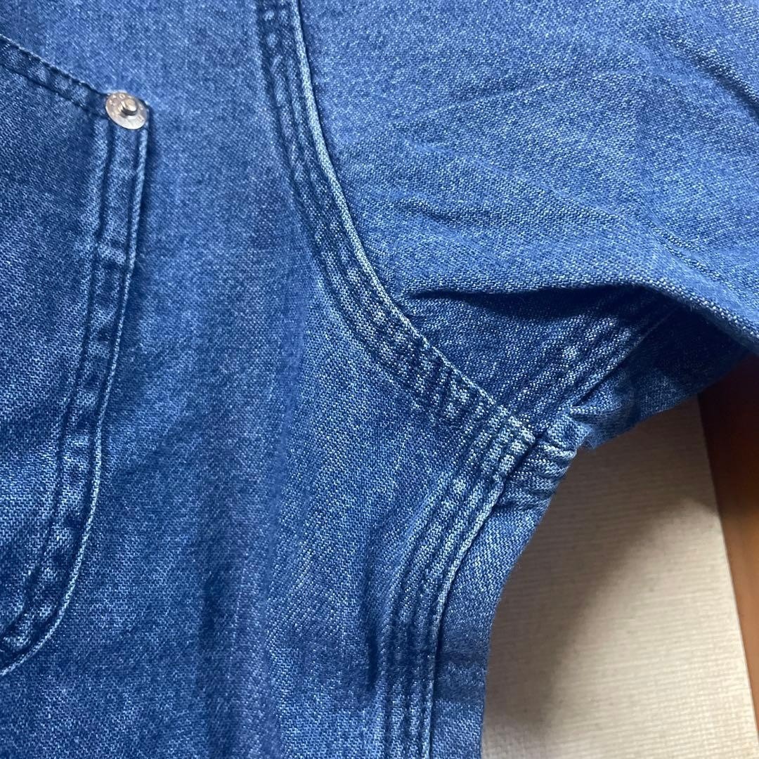 80s Polo Country Ralph Lauren Vintage Denim Work Shirt Boys XL F/S image 7