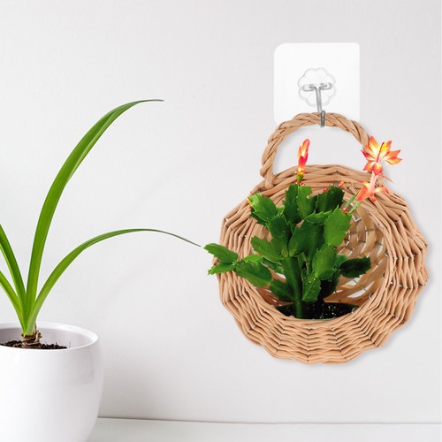Blumenkorb Aus Rattan Handgefertigter Gewebter Aufbewahrungskorb - Bild 4 von 12