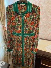 Brooks Brothers Red Fleece Floral Green Shirtdress