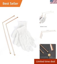 Solid Copper Dowsing Rods - 2PCS Set  Gloves for Enthusiasts  Beginners