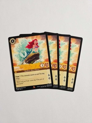 Ariel Singing Mermaid 15/204 Playset 4 cards - Fabled Lorcana
