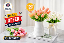 10/20x Artificial Tulip Fake Flowers Bouquet Garden Party Home Wedding Decor