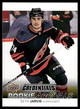 2021-22 Upper Deck Credentials #RA-16 Seth Jarvis Rookie Arrivals