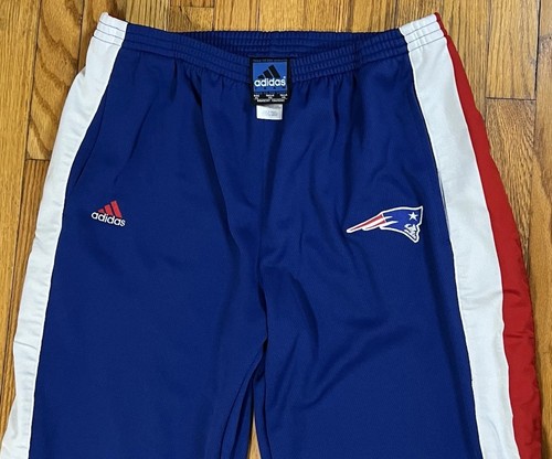 VTG Adidas Team Patriots Break Away Snap Button Lined Heavyweight Pants Mens XL - Picture 4 of 7
