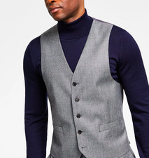 Ralph Lauren Men's Wool Flannel Classic-Fit Suit Vest S NEW 125  HITCV3SR0000