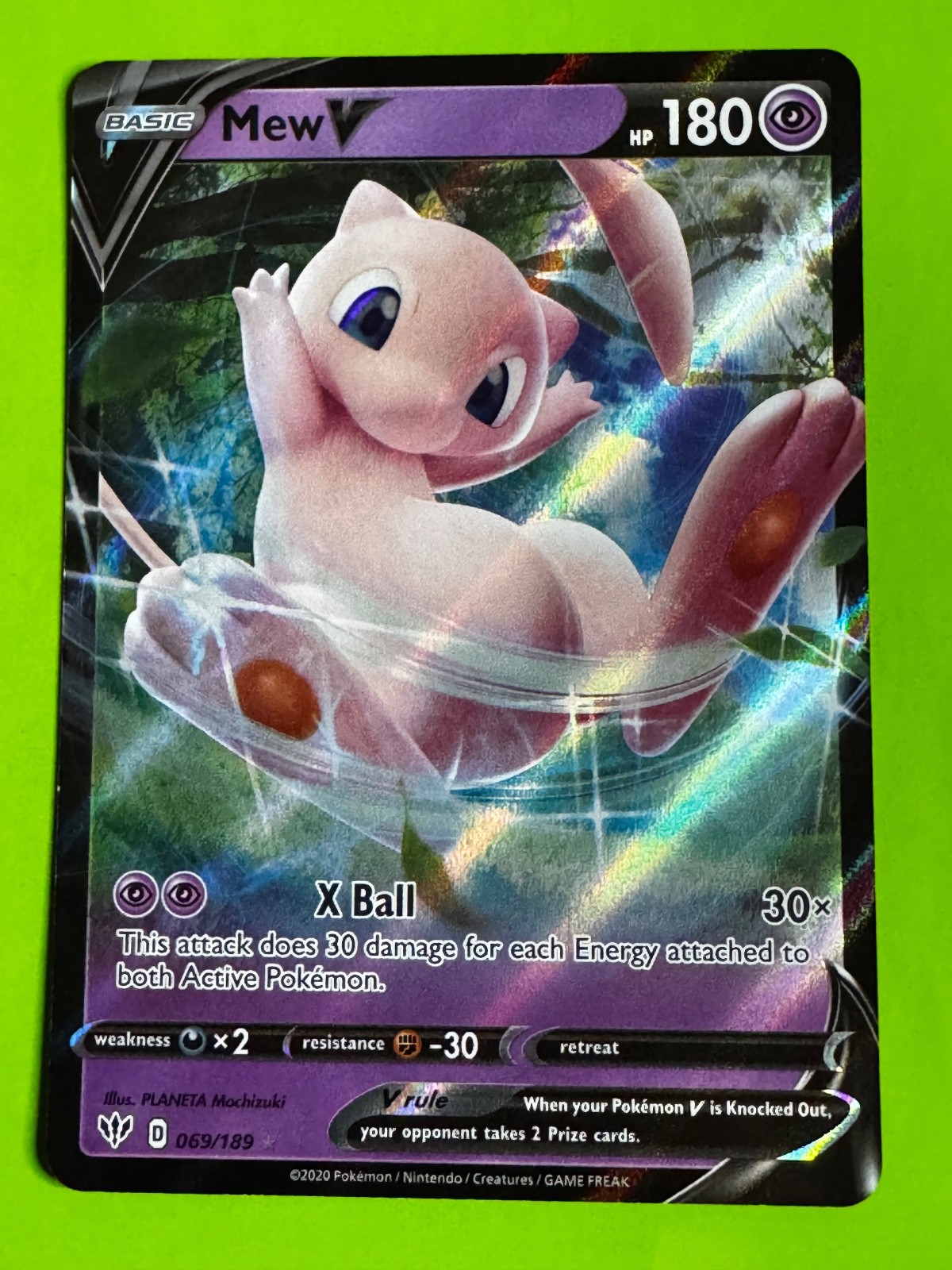 Pokémon TCG Mew V 069/189 SWSH03: Darkness Ablaze Ultra Rare NM